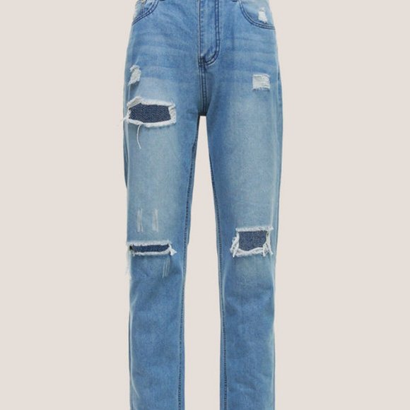 High Waisted Distressed Jeans - Picture 2 of 2
